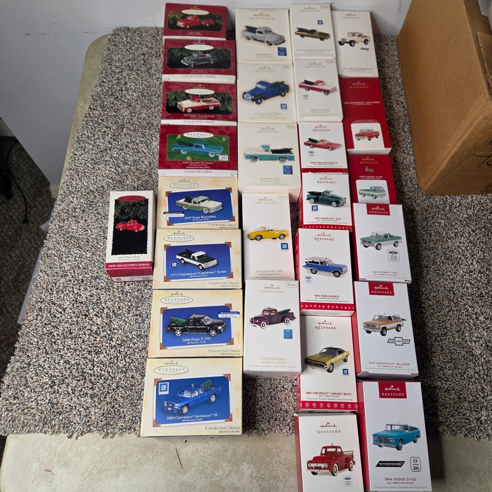 Hallmark All-American Trucks Keepsake Ornament Lot 27/30 1995-2024 DieCast Metal